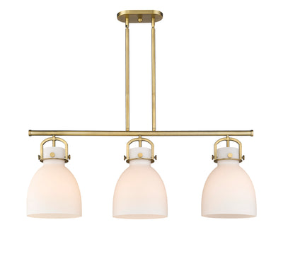 Downtown Urban Island Light Cast Brass