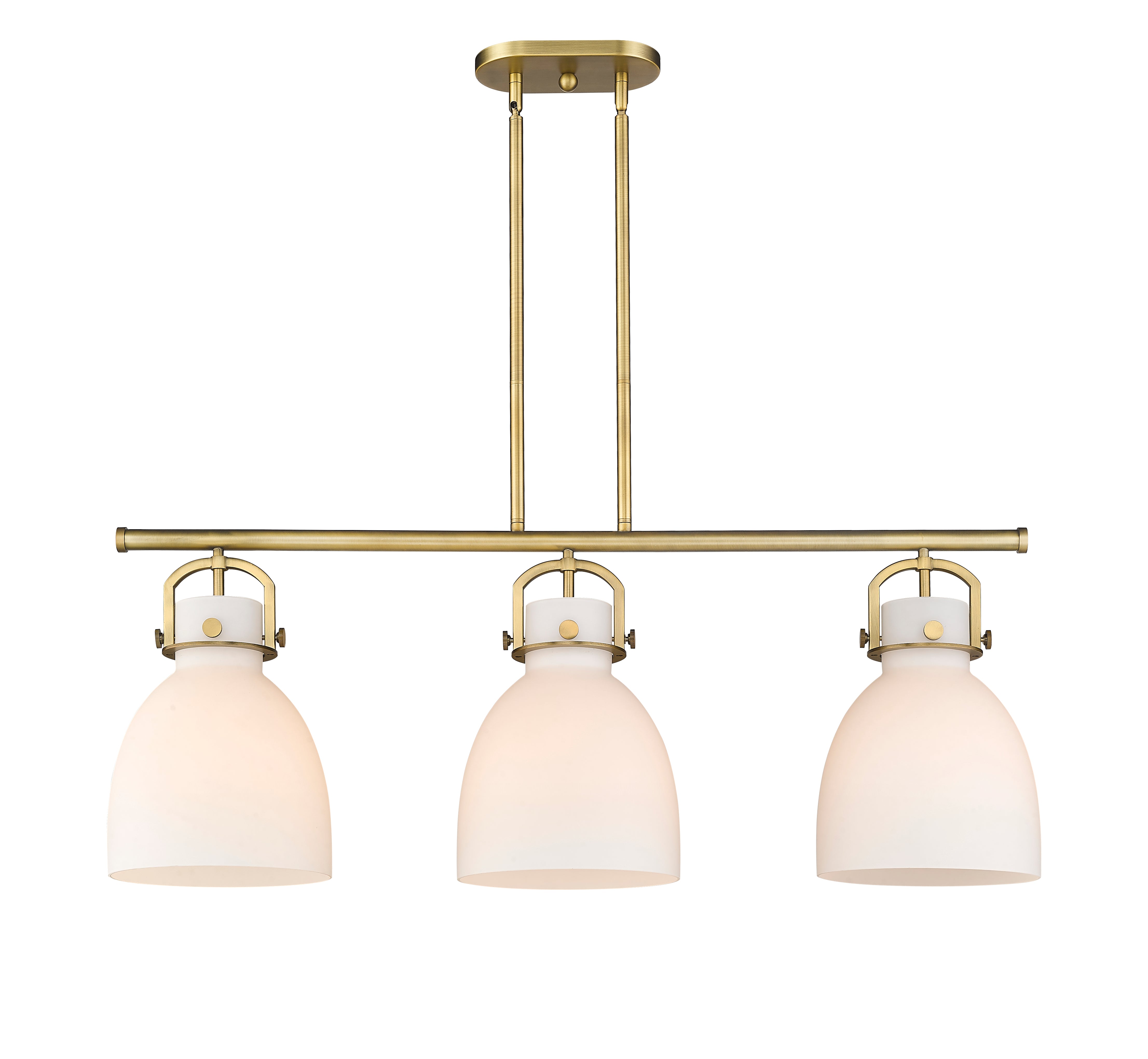 Downtown Urban Island Light Cast Brass