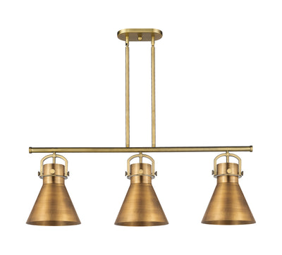 Downtown Urban Island Light Cast Brass