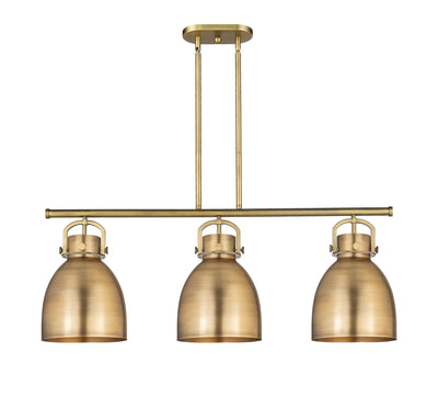 Downtown Urban Island Light Cast Brass