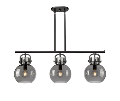 Downtown Urban Island Light Cast Brass