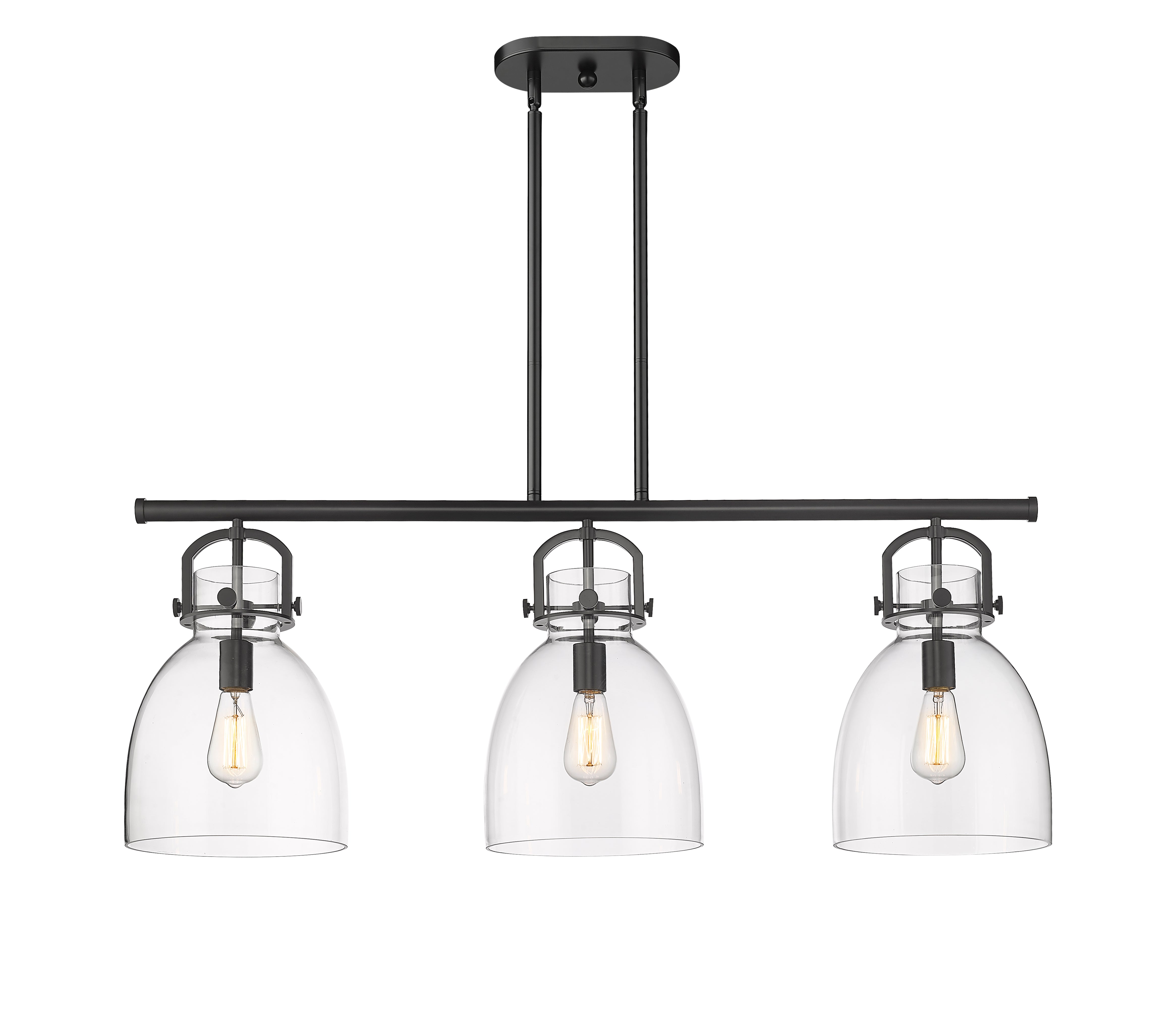 Downtown Urban Island Light Cast Brass