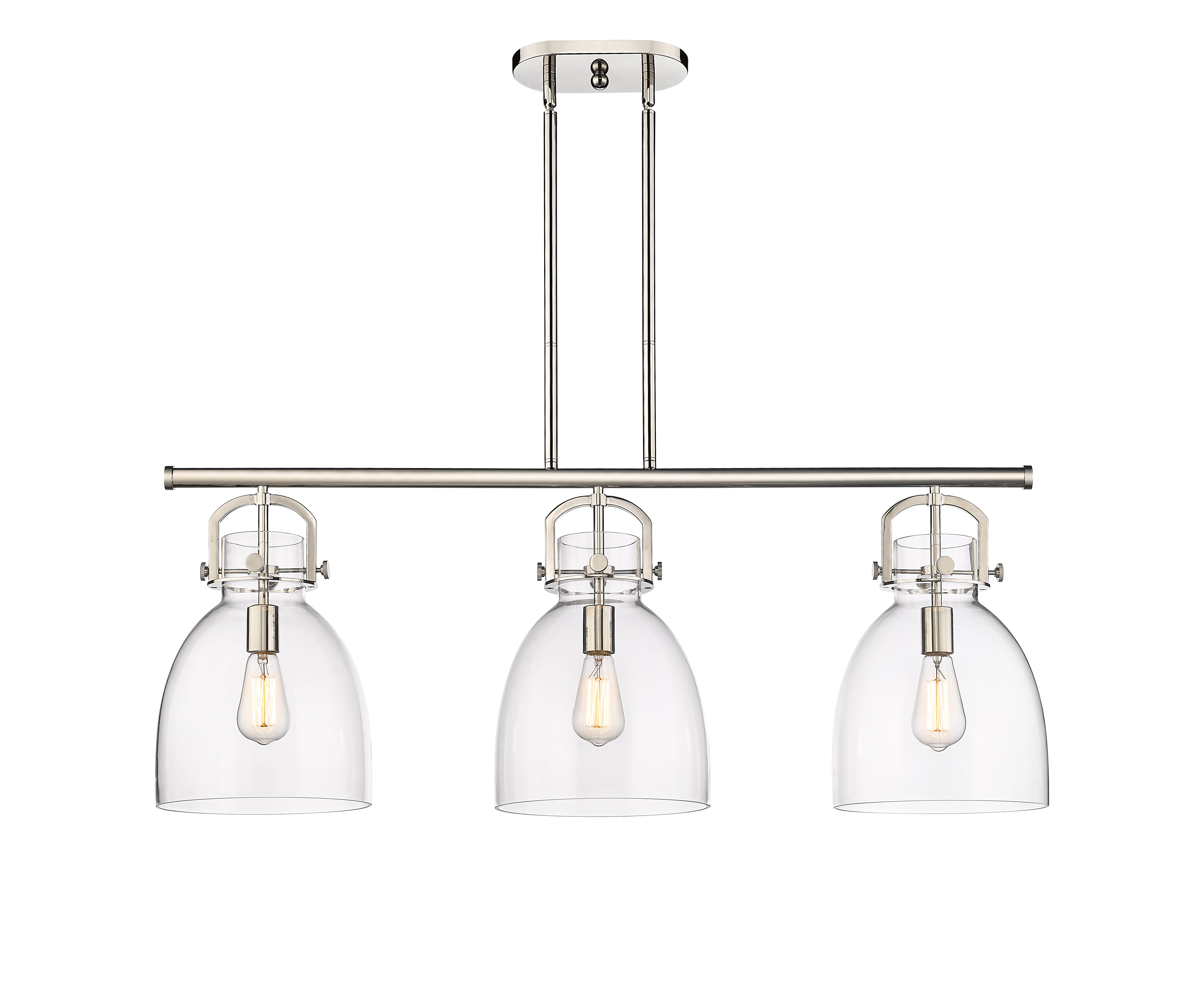 Downtown Urban Island Light Cast Brass