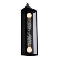 9'' Midsummer 2 Light Matte Black Outdoor Wall Sconce