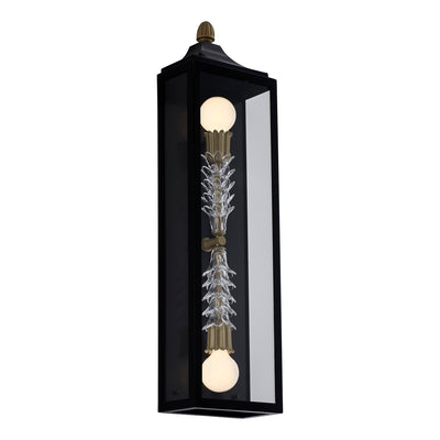 9'' Midsummer 2 Light Matte Black Outdoor Wall Sconce