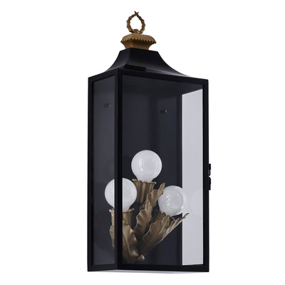 11'' Marge 3 Light Matte Black Outdoor Wall Sconce
