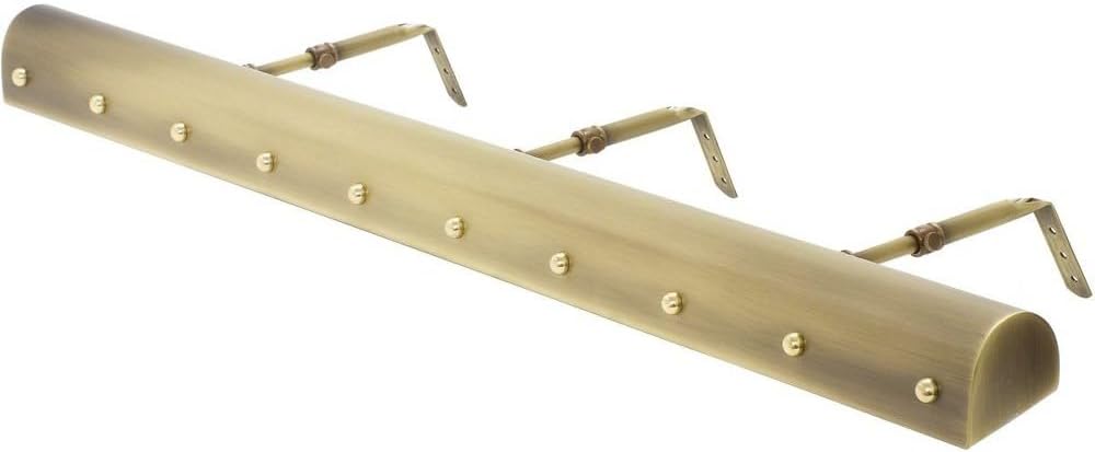 36-inch Classic Traditional Mahogany Bronze Antique Brass Ball Plug-In Picture Light