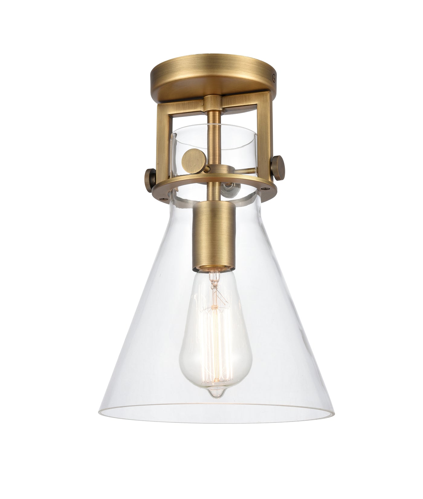 Downtown Semi-Flush Mount Satin Nickel 8 Inch