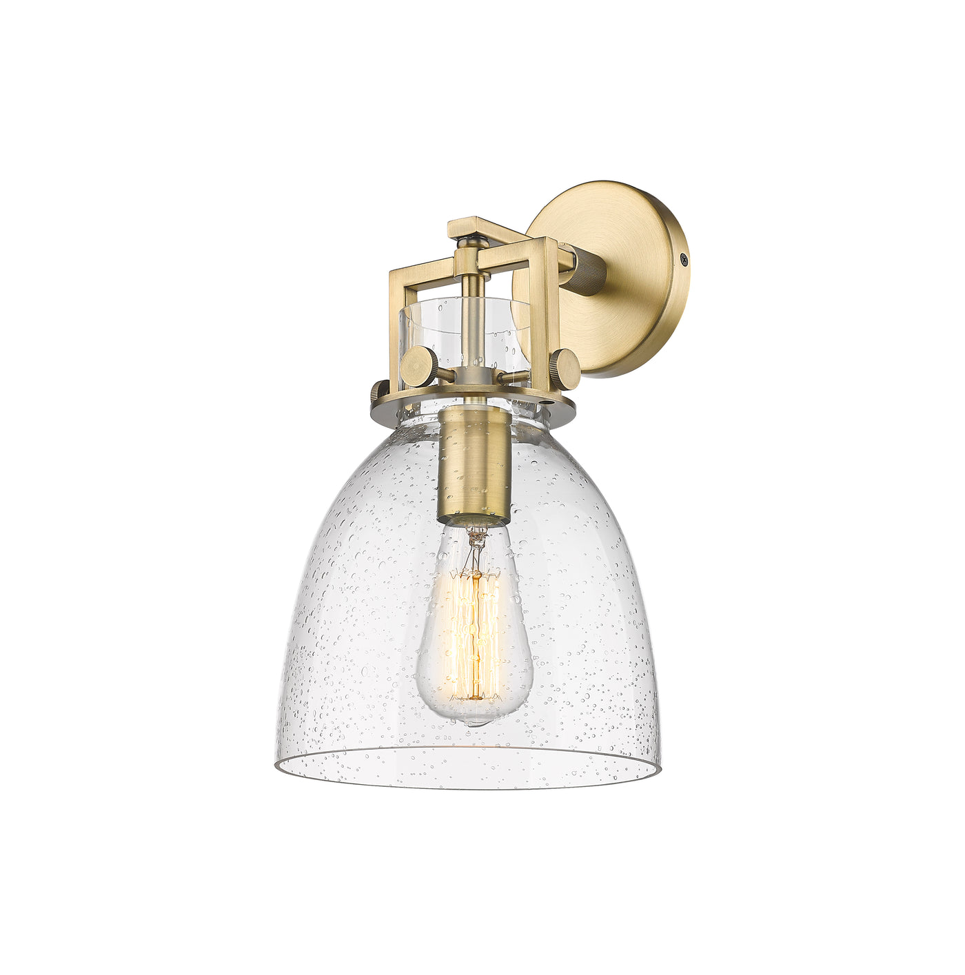 Downtown Urban Sconce Cast Brass 14 Inch