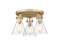 Downtown Semi-Flush Mount Satin Nickel Finish