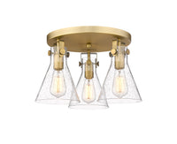 Downtown Semi-Flush Mount Satin Nickel Finish