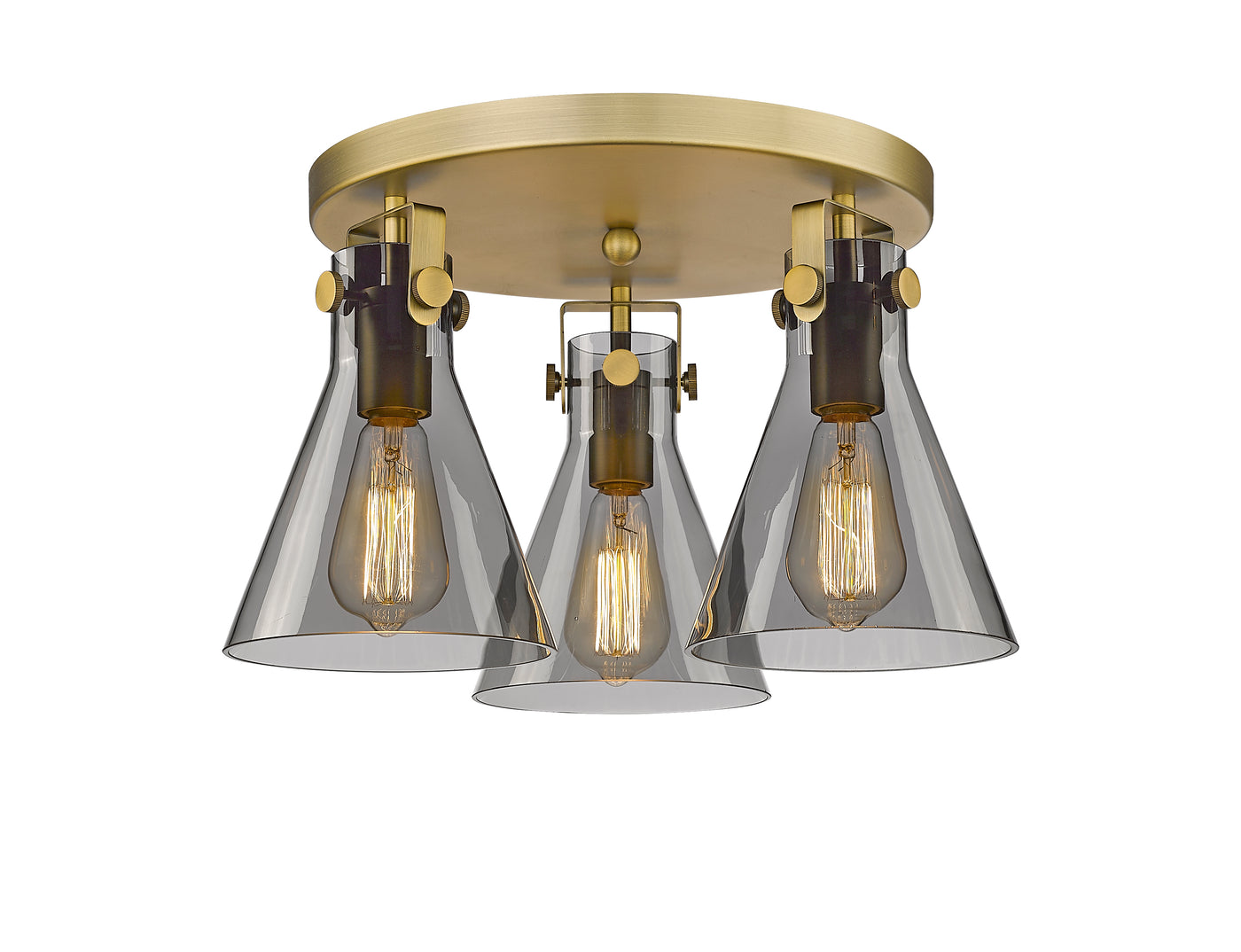 Downtown Semi-Flush Mount Satin Nickel Finish