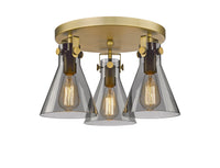 Downtown Semi-Flush Mount Satin Nickel Finish