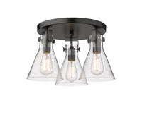Downtown Semi-Flush Mount Satin Nickel Finish