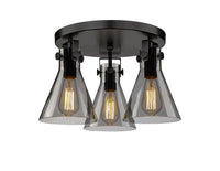 Downtown Semi-Flush Mount Satin Nickel Finish