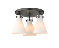 Downtown Semi-Flush Mount Satin Nickel Finish