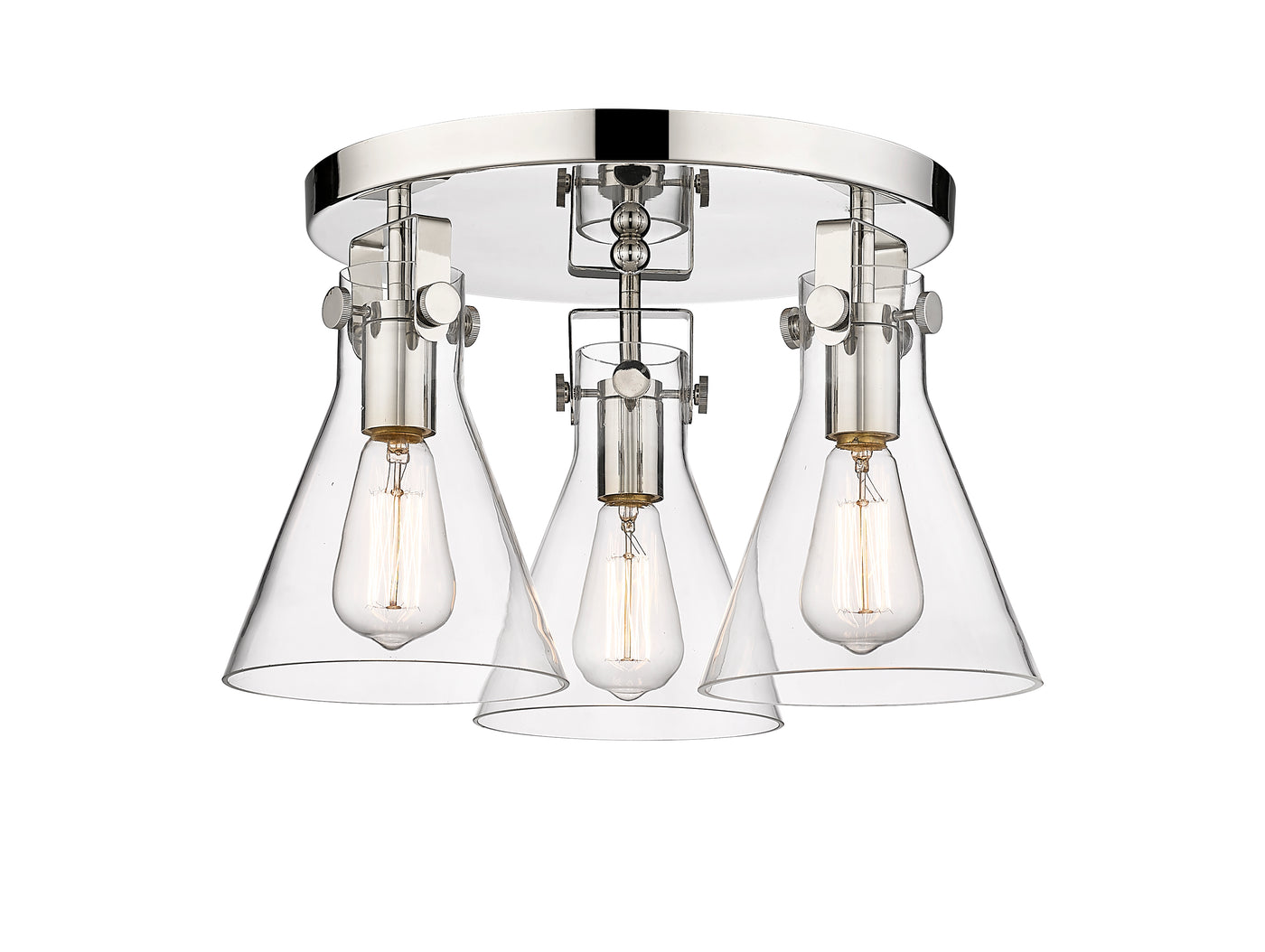Downtown Semi-Flush Mount Satin Nickel Finish