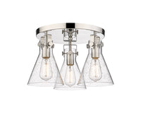 Downtown Semi-Flush Mount Satin Nickel Finish