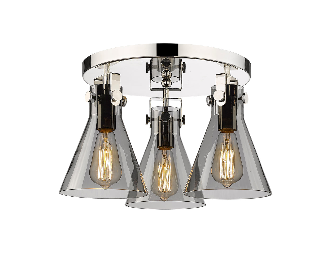 Downtown Semi-Flush Mount Satin Nickel Finish