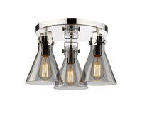 Downtown Semi-Flush Mount Satin Nickel Finish