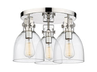 Downtown Semi-Flush Mount Satin Nickel