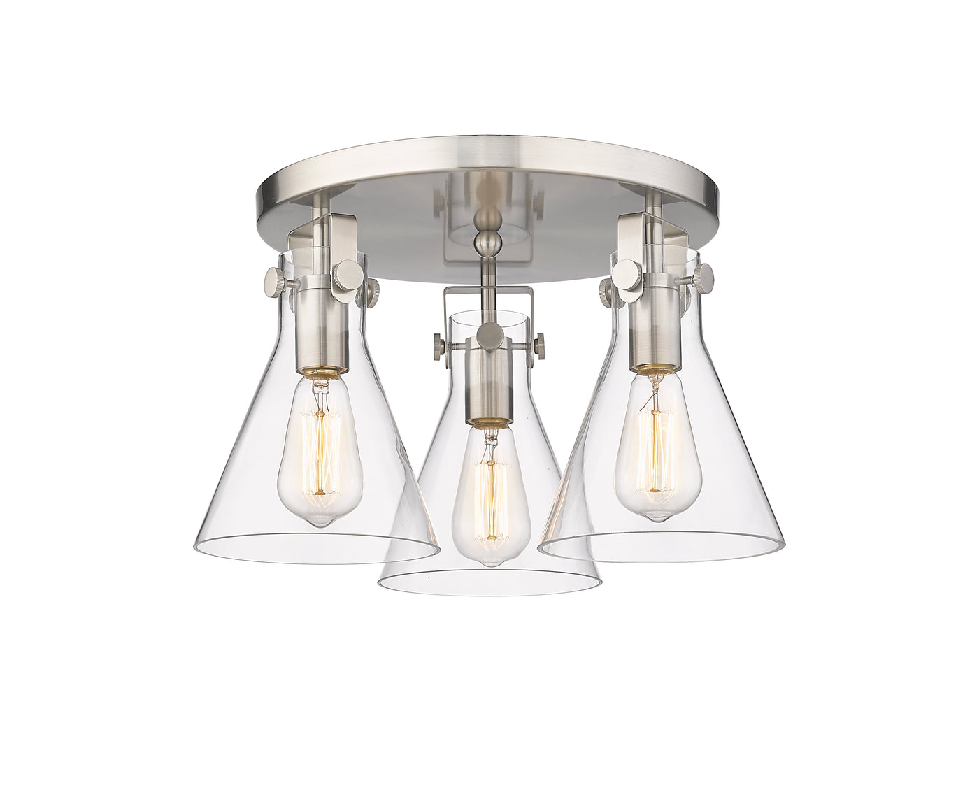 Downtown Semi-Flush Mount Satin Nickel Finish