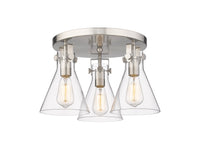 Downtown Semi-Flush Mount Satin Nickel Finish