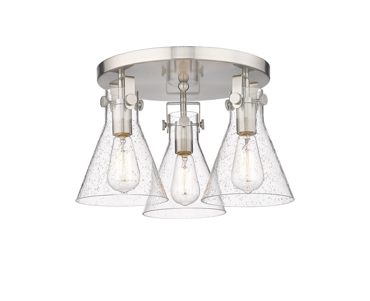 Downtown Semi-Flush Mount Satin Nickel Finish