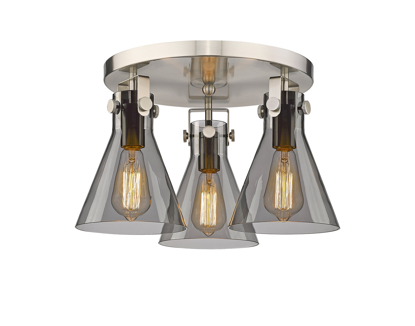 Downtown Semi-Flush Mount Satin Nickel Finish
