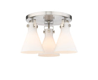 Downtown Semi-Flush Mount Satin Nickel Finish