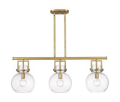 Downtown Urban Island Light Cast Brass