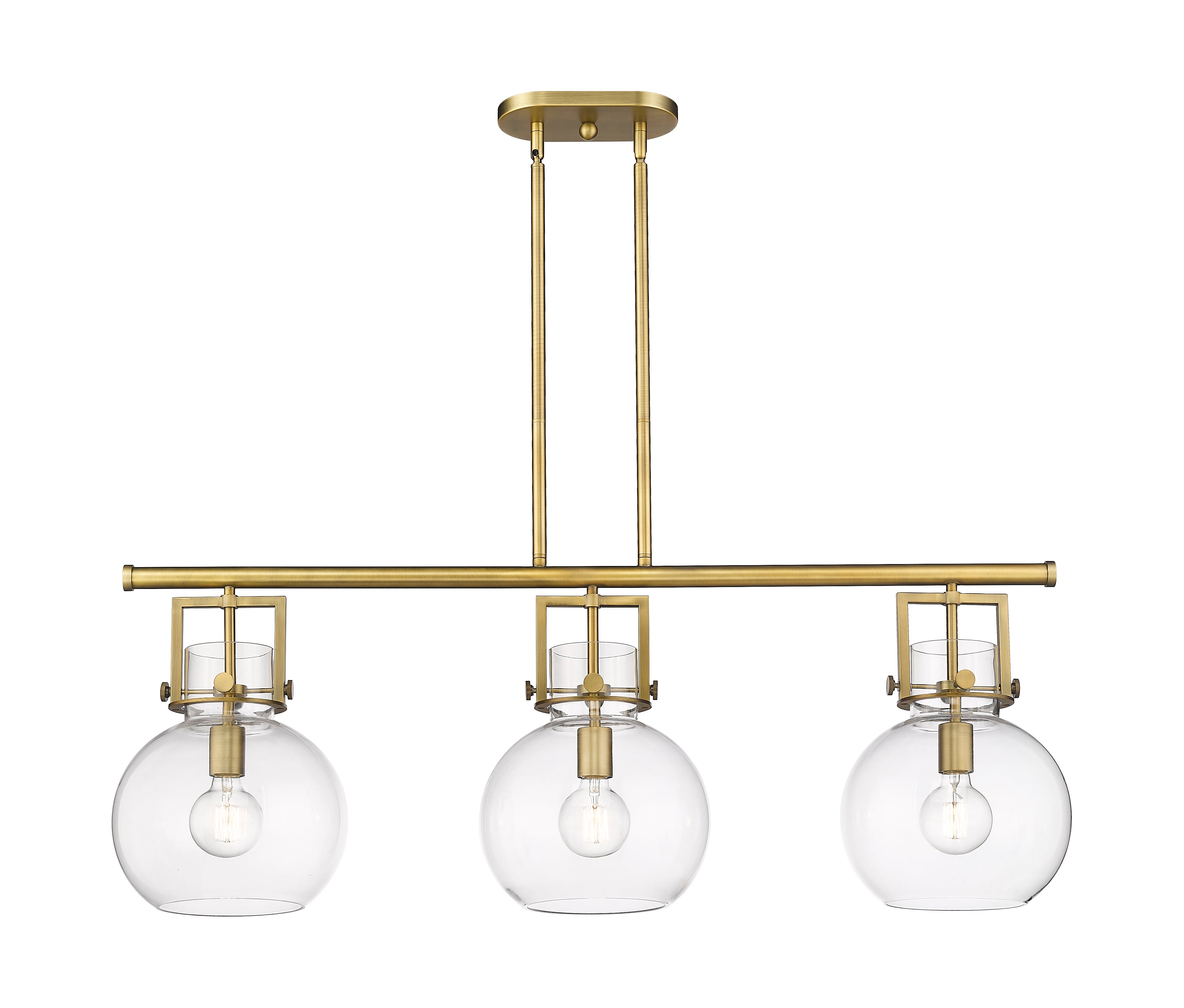 Downtown Urban Island Light Cast Brass