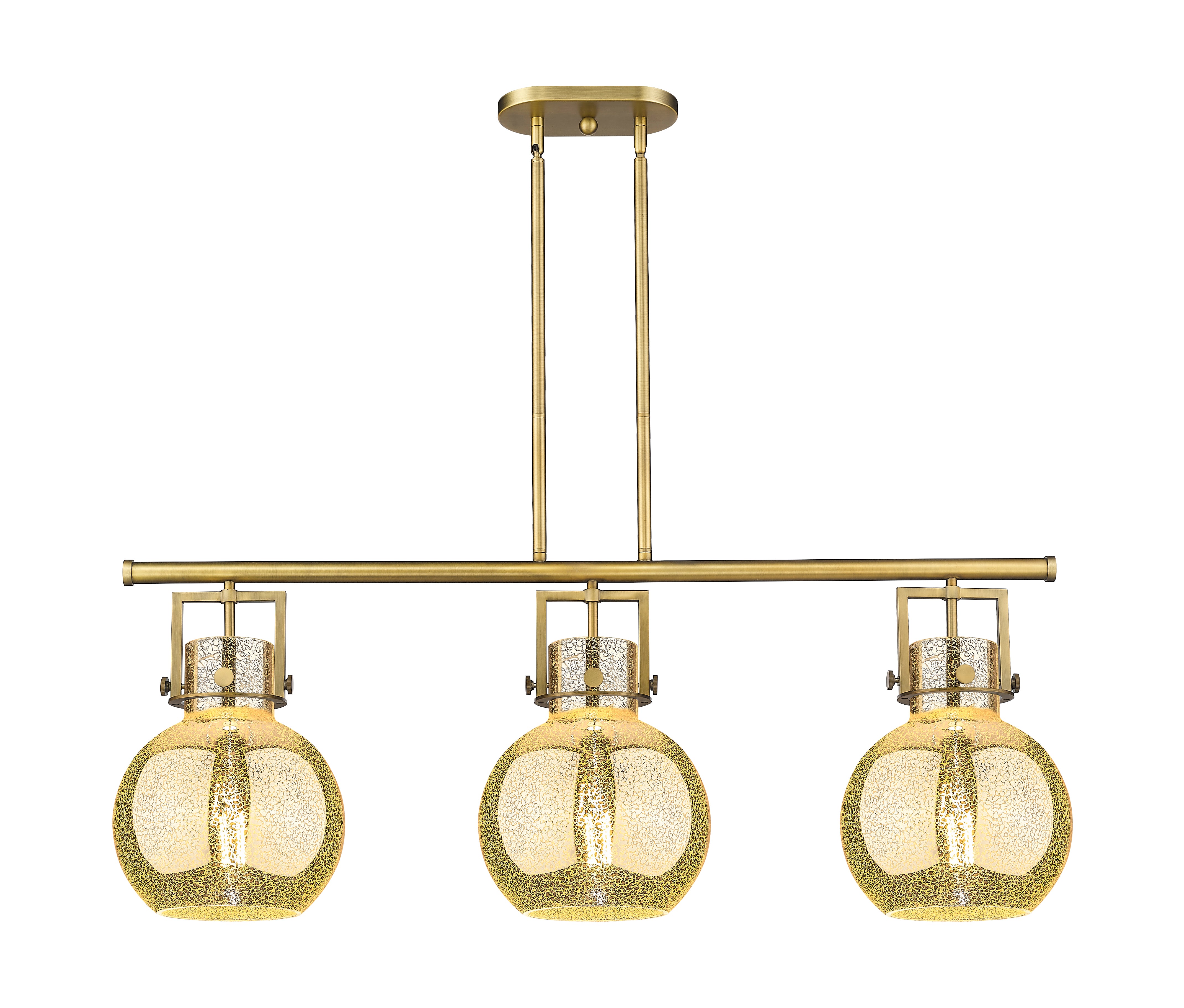 Downtown Urban Island Light Cast Brass