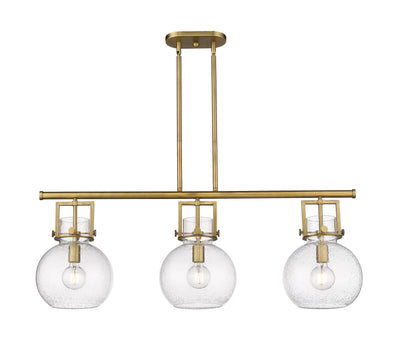 Downtown Urban Island Light Cast Brass