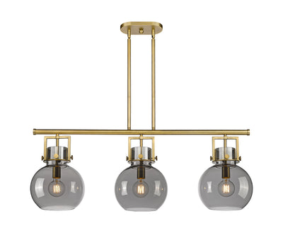Downtown Urban Island Light Cast Brass