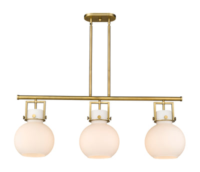 Downtown Urban Island Light Cast Brass