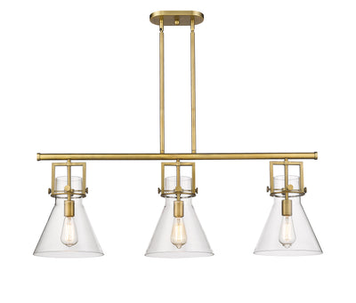 Downtown Urban Island Light Cast Brass Steel