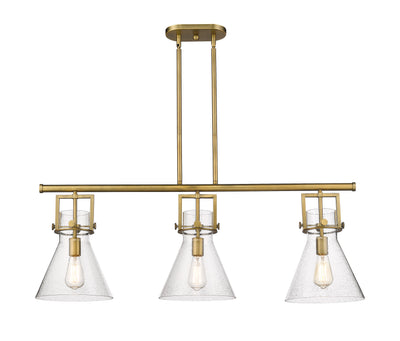Downtown Urban Island Light Cast Brass Steel