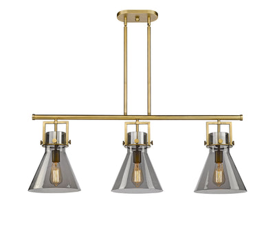 Downtown Urban Island Light Cast Brass Steel
