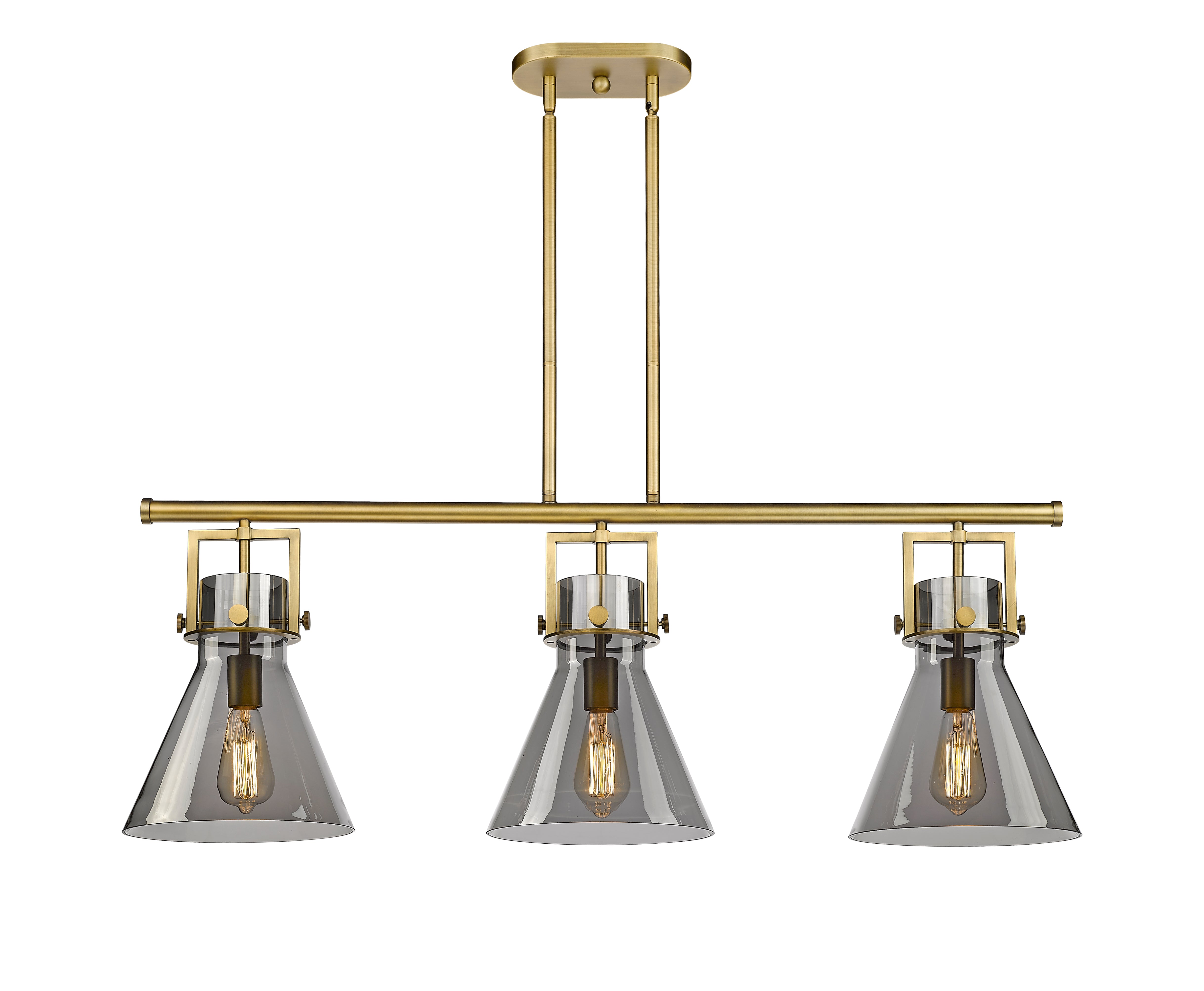 Downtown Urban Island Light Cast Brass Steel
