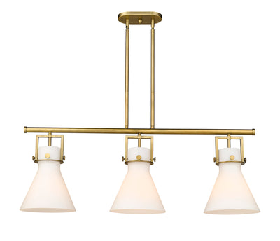 Downtown Urban Island Light Cast Brass Steel