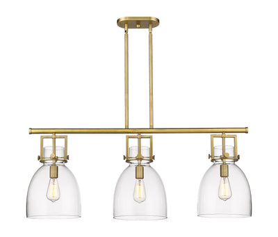 Downtown Urban Island Light Cast Brass
