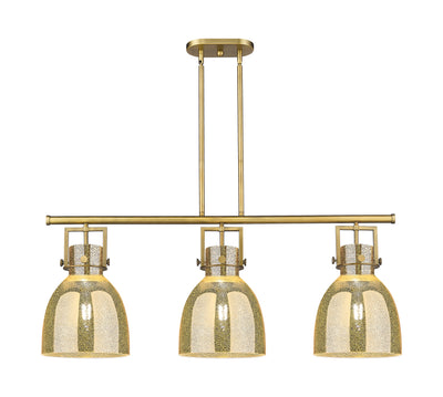 Downtown Urban Island Light Cast Brass