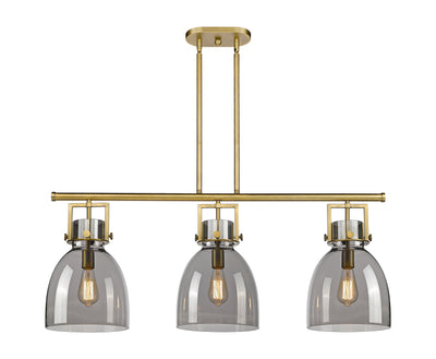Downtown Urban Island Light Cast Brass