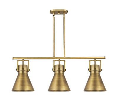 Downtown Urban Island Light Cast Brass