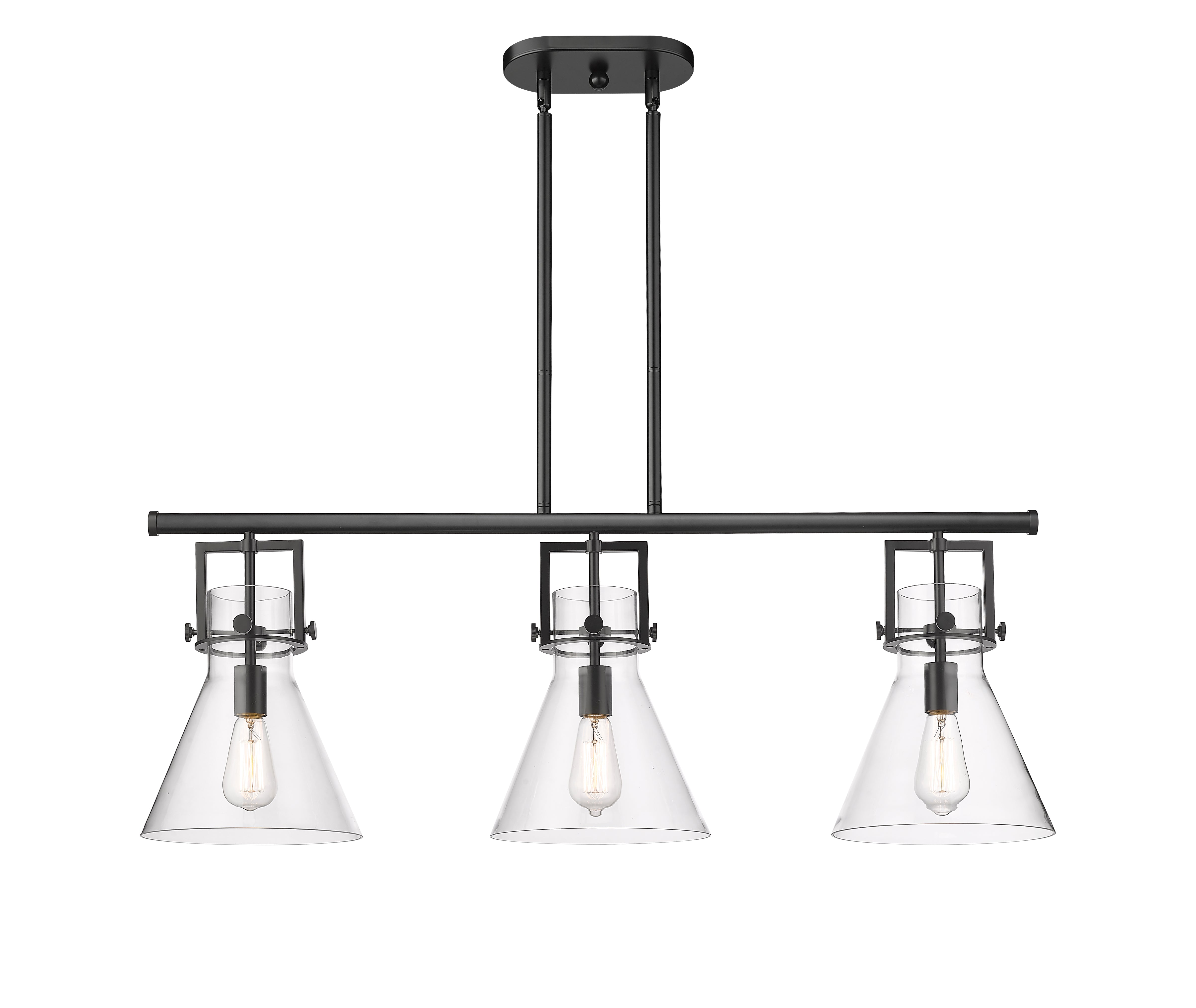 Downtown Urban Island Light Cast Brass Steel