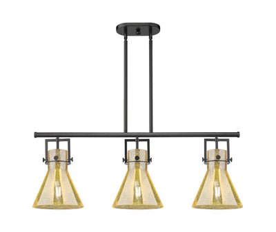 Downtown Urban Island Light Cast Brass Steel