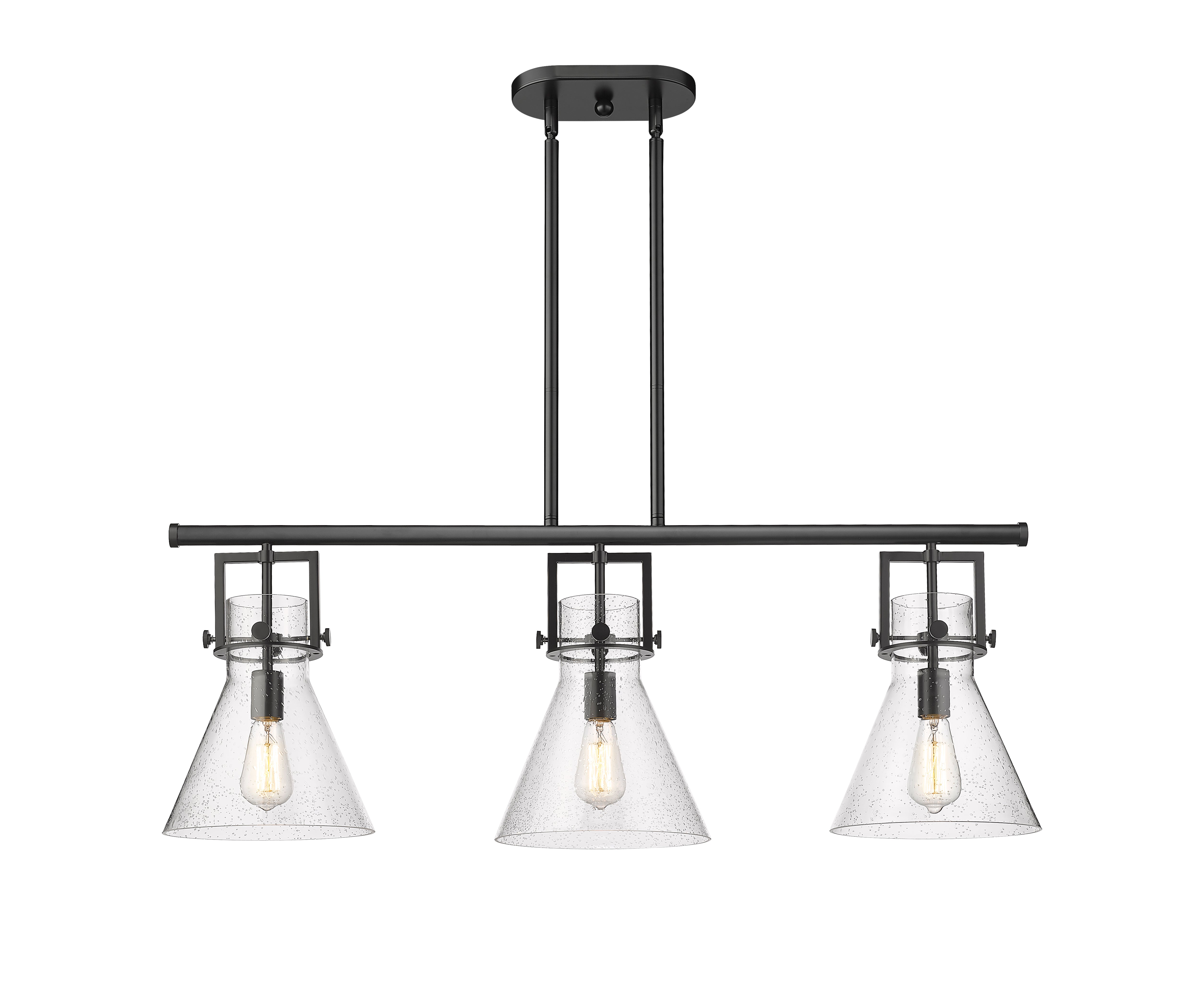 Downtown Urban Island Light Cast Brass Steel
