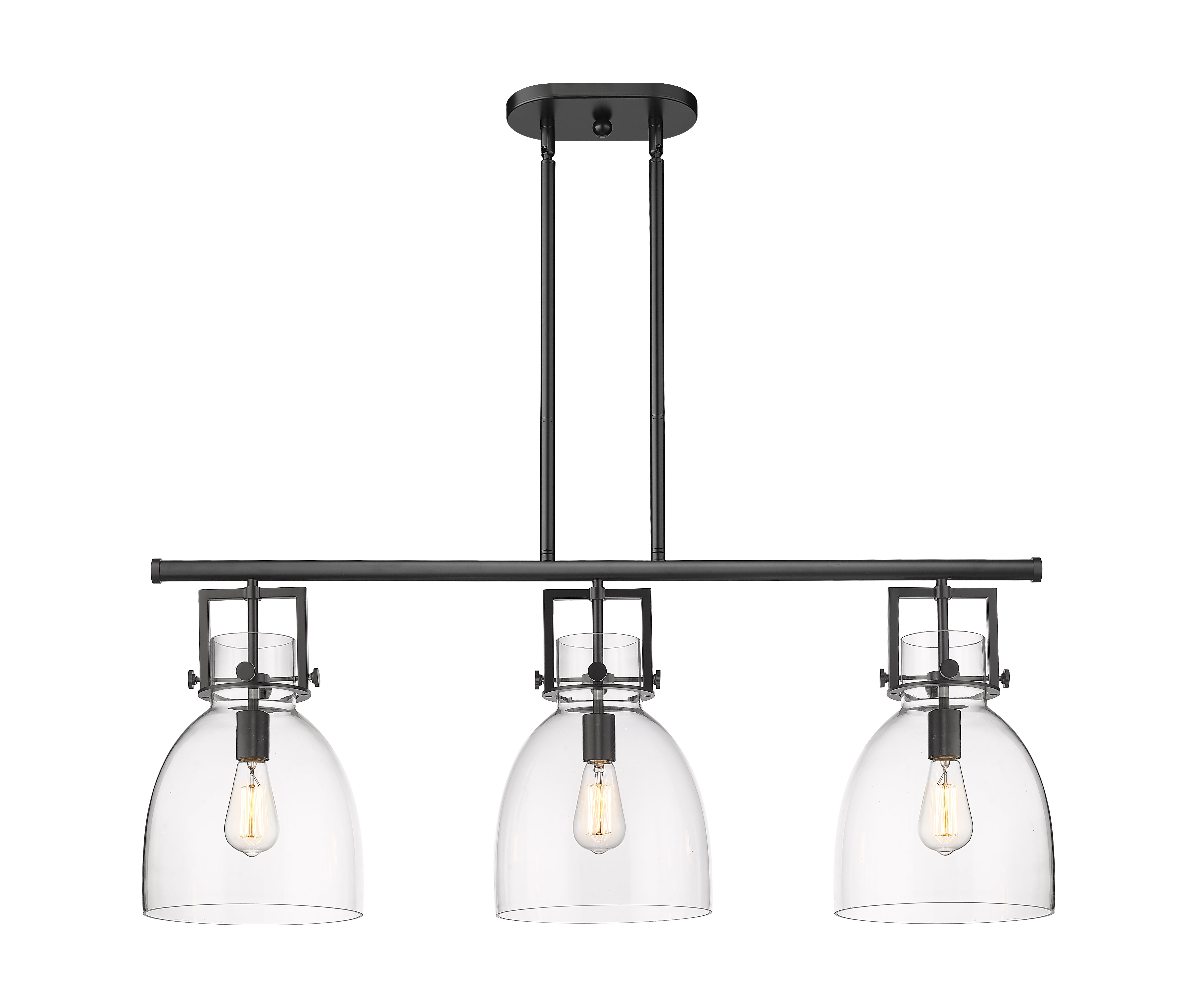 Downtown Urban Island Light Cast Brass