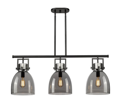 Downtown Urban Island Light Cast Brass